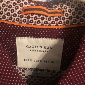 Cactus Man by Ricky Singh Long Sleeve Button Down